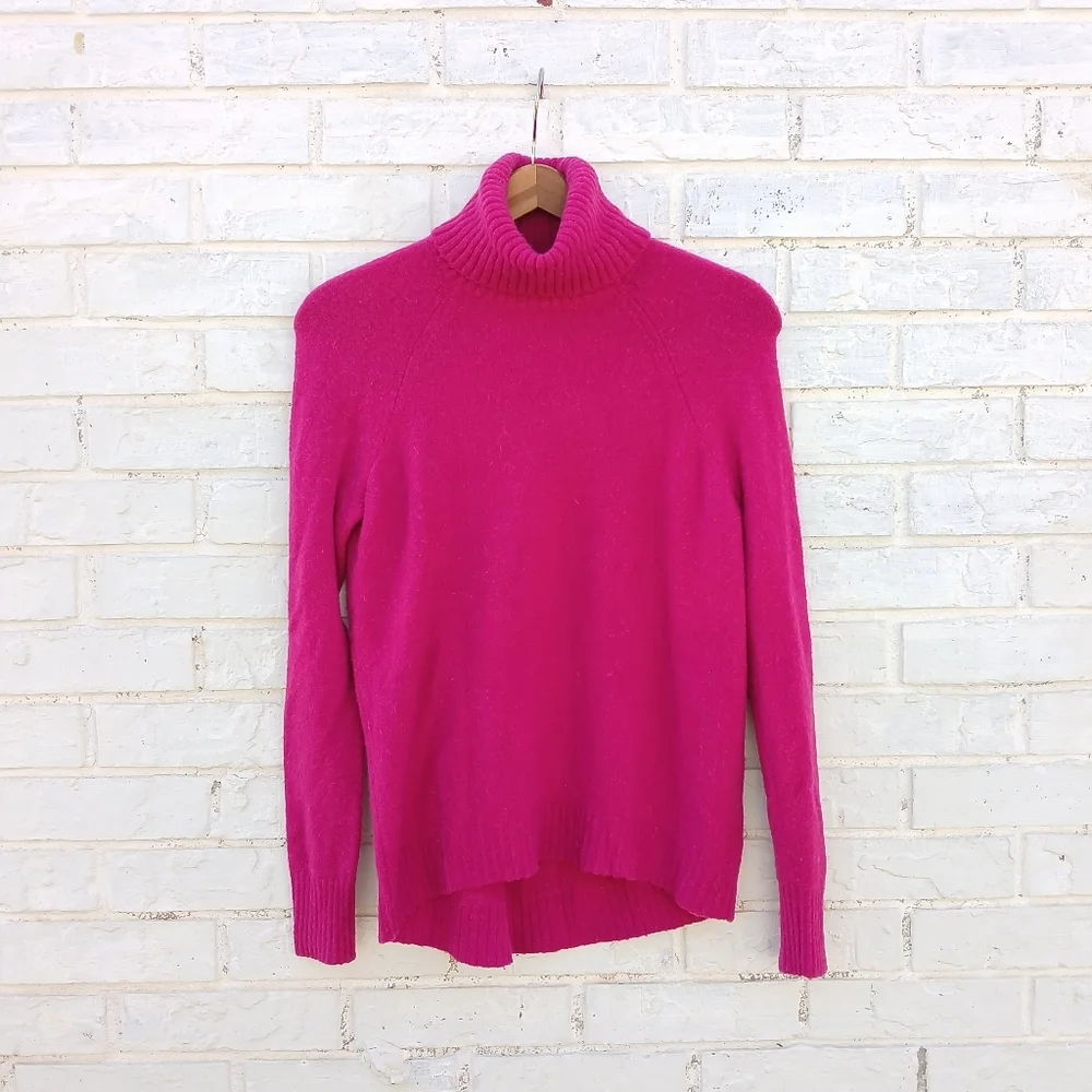 J. Crew Alpaca Wool Pink Turtleneck Sweater